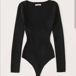 Long-Sleeve Squareneck Sweater Bodysuit